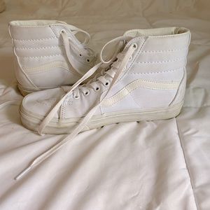 Old Skool White Hightop Vans